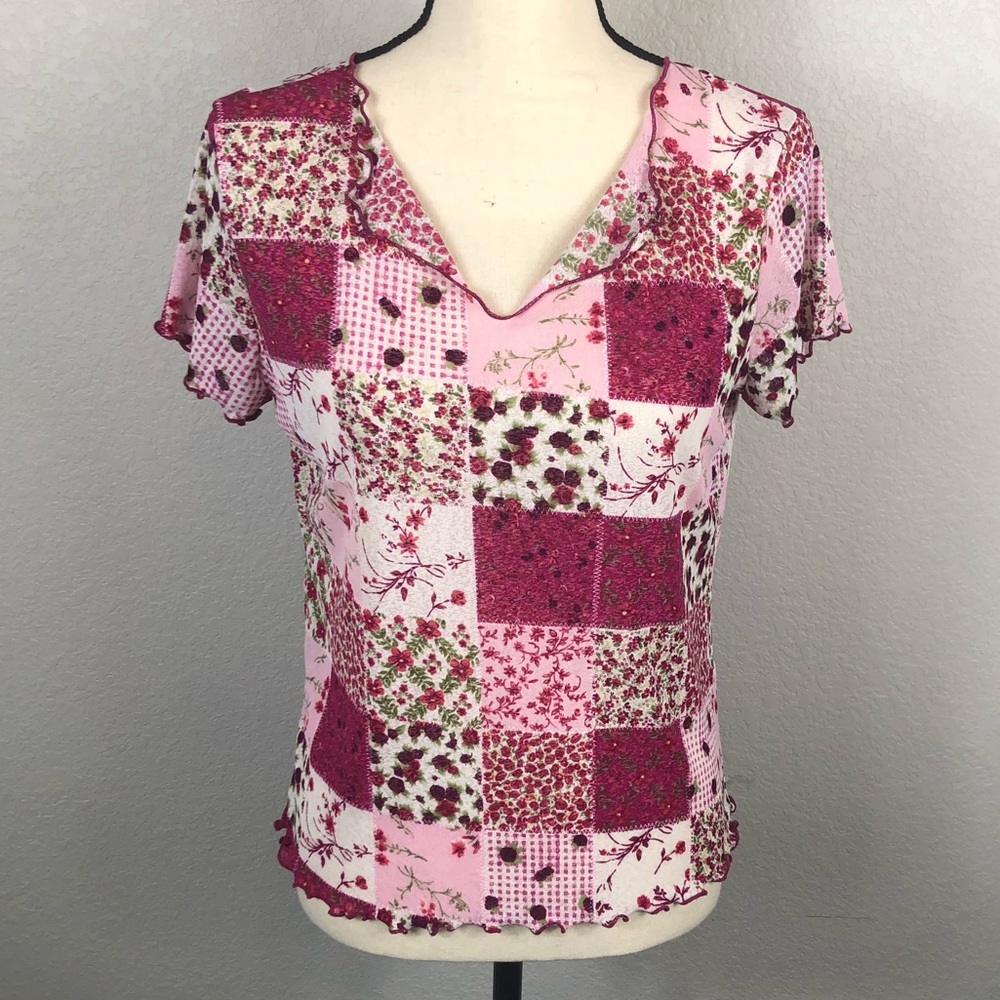 Vintage Y2K Patchwork Top